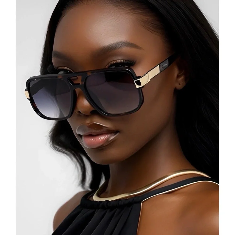 Women Sunglasses‎ Fashion Designer Rectangular Shades Trendy Luxury Style Lentes